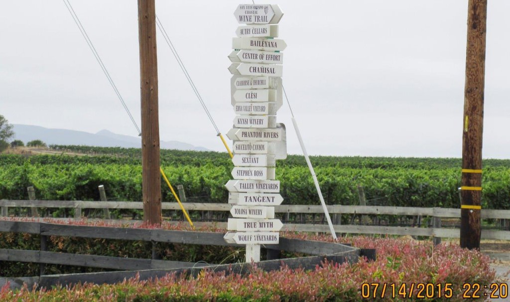 Edna Valley Wine Directions on Orcutt Road