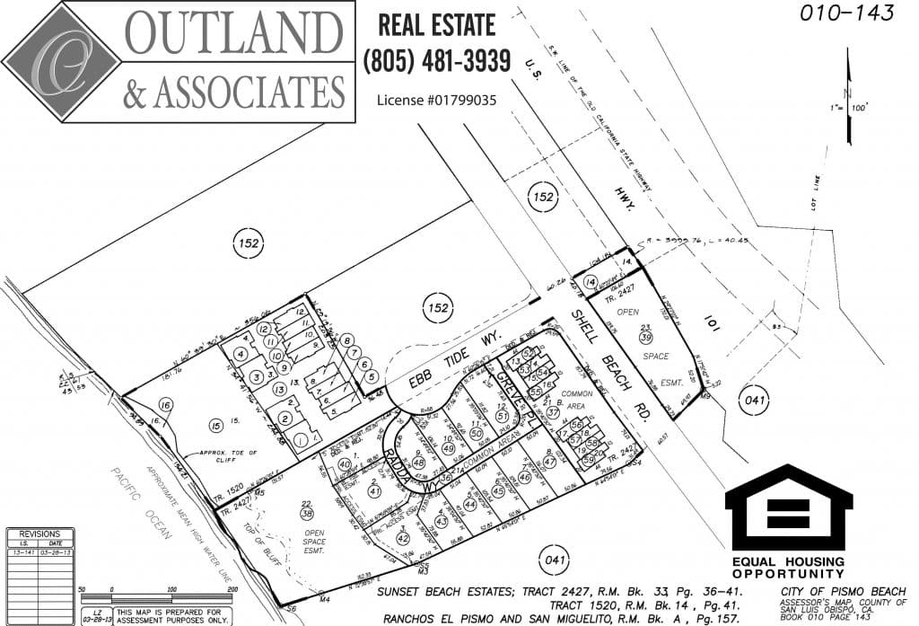 Shell Beach Estates Shell Beach Ca Plat Map