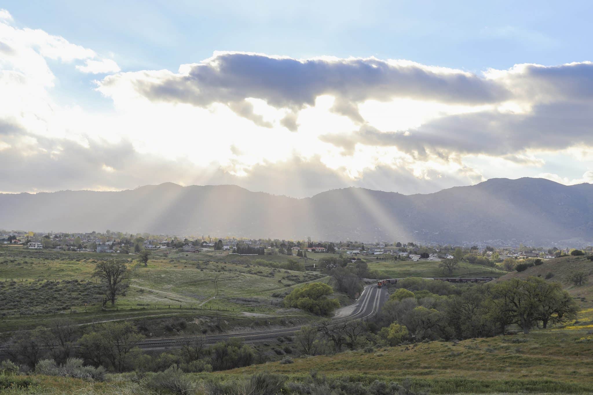 Tehachapi California April Sky Golden Hills and West Golden Hills By
